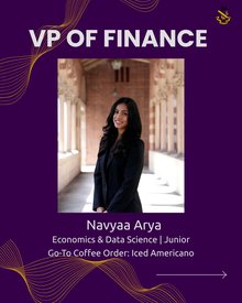 VP of Finance, Navyaa Arya