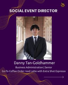 Social Event Director, Danny Tan Goldhammer