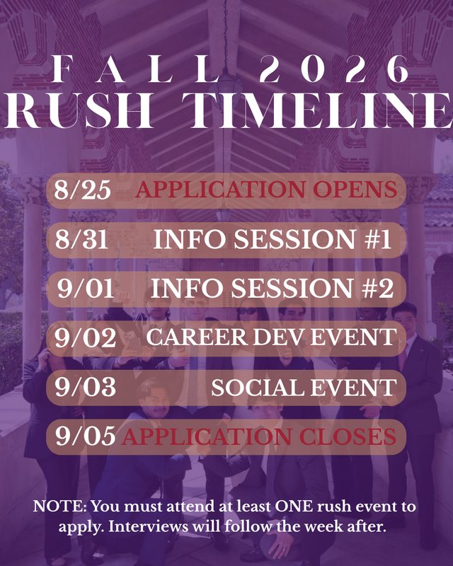 Fall 2026 Rush Timeline graphic