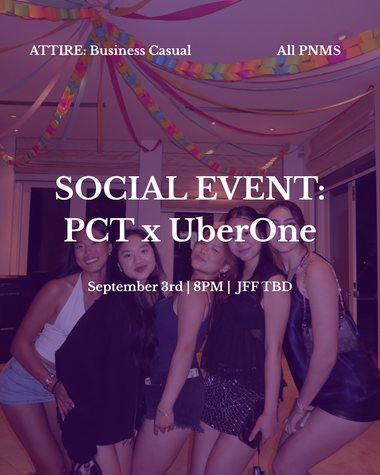 Social Event, PCT x UberOne graphic