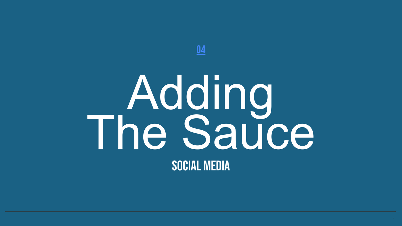 Deck slide 1: Adding the Sauce — title slide