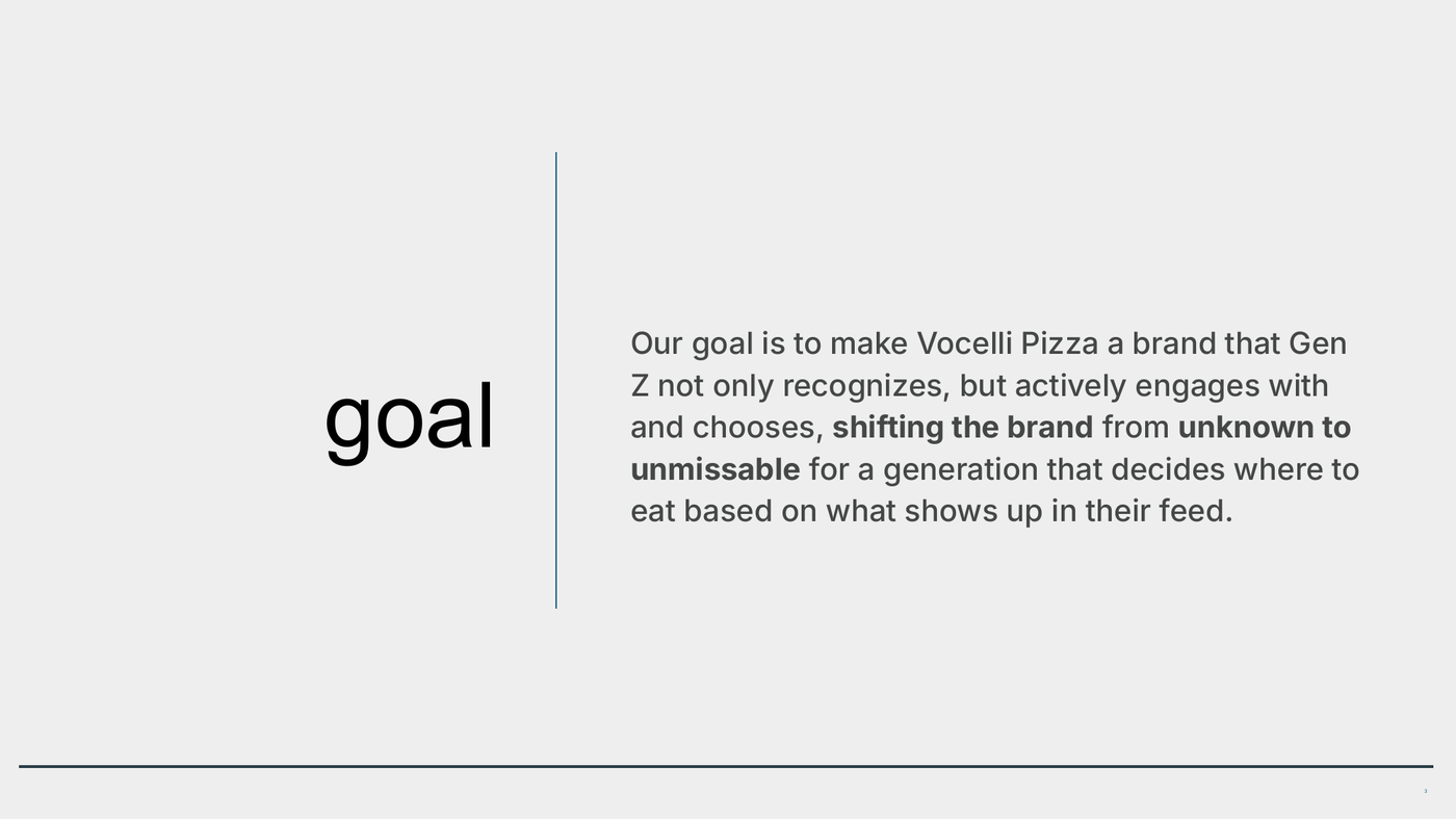 Deck slide 3: campaign goal statement
